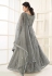 Grey net embroidered long anarkali suit 106