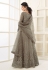 Grey net embroidered abaya style anarkali suit 108