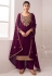 Purple georgette kameez with palazzo 8392