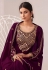 Purple georgette kameez with palazzo 8392