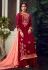 Maroon georgette palazzo suit 6505