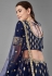 Navy blue art silk sequins work lehenga choli 6803