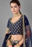 Navy blue art silk sequins work lehenga choli 6803