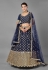 Navy blue art silk sequins work lehenga choli 6803