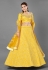 Yellow art silk sequins work lehenga choli 6805