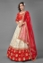 Red art silk bridal lehenga choli 6807