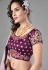 Purple satin sequins work lehenga choli 6812