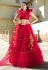 Pink net frilled designer lehenga choli 1001