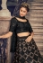 Black net sequins work lehenga choli 1702