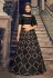 Black net sequins work lehenga choli 1702