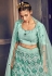 Light green net sequins work lehenga choli 1705