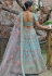 Sky blue pashmina embroidered lehenga choli 1130