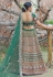 Green pashmina embroidered lehenga choli 1122