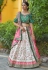 Off white silk embroidered lehenga choli 1143