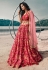 Pink organza lehenga choli 5305