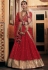 Red georgette bridal lehenga choli 1004a
