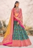 Sea green upada silk patola print lehenga choli 20206D