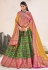 Green upada silk patola print lehenga choli 20206C