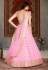 Pink net sequins work lehenga choli 124