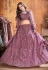 Pink net sequins work lehenga choli 1084