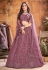 Pink net sequins work lehenga choli 1084