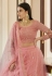 Pink net sequins work lehenga choli 7309