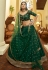 Green art silk sequins work lehenga choli 7305