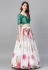 Off white organza floral lehenga choli 1001p