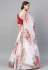 Off white organza floral lehenga choli 1005p