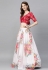 Off white organza floral lehenga choli 1005p