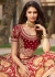 Maroon Indian bridal hand work heavy silk velvet lehenga choli 980