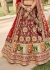 Maroon Indian bridal hand work heavy silk velvet lehenga choli 980