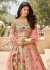 Peach Indian wedding hand work lehenga choli 982