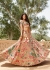 Peach Indian wedding hand work lehenga choli 982