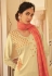 Cream viscose readymade kameez with palazzo 122