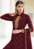 Maroon georgette palazzo suit 8453