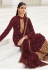 Maroon georgette palazzo suit 8453