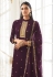 Purple georgette palazzo suit 8455