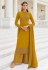 Mustard georgette palazzo suit 8457