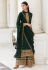 Green georgette kameez with palazzo 8456