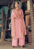 Pink silk jacquard palazzo suit 2237