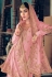 Pink silk jacquard palazzo suit 2237