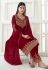 Maroon georgette kameez with pant 8467