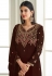 Brown georgette kameez with pant 8469