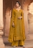 Mustard georgette palazzo suit 11001