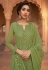 Green georgette palazzo suit 11003