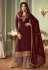 Shamita shetty maroon georgette kameez with palazzo 8420