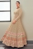 Beige georgette embroidered long anarkali suit 113