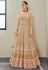 Beige georgette embroidered long anarkali suit 113