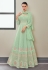 Sea green georgette embroidered long anarkali suit 116